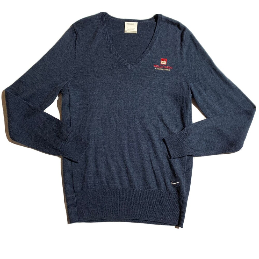 Nike Golf Wells Fargo Championship V-neck Sweater Women’s Size M Wool Blend